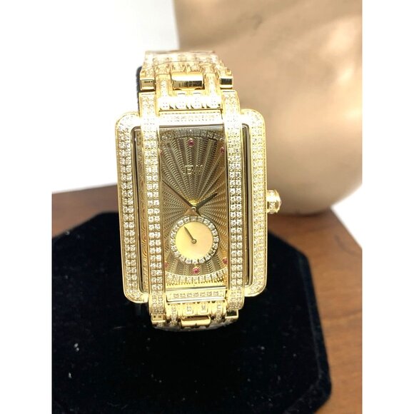 JBW Women's Watch PS505A Mink Swiss Quartz 18k Gold Plated 505 Diamonds 28mm - Picture 12 of 13